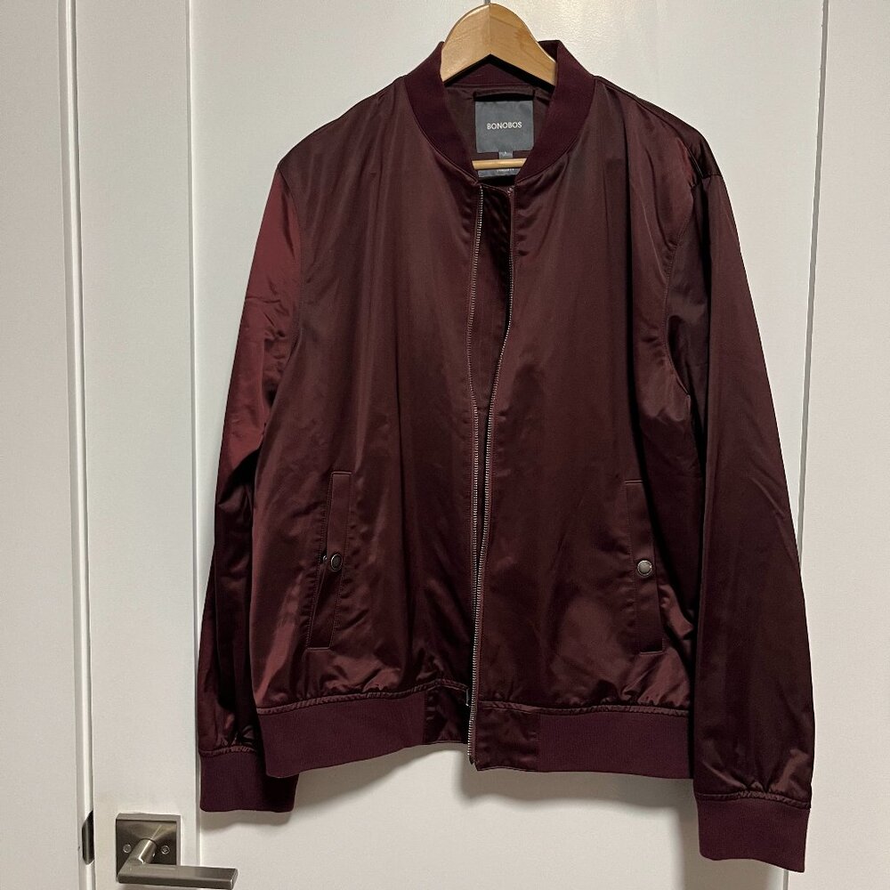 Bonobos Satin Boulevard Bomber Jacket (L)